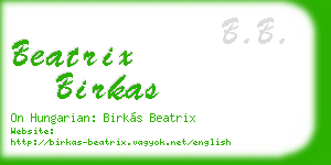 beatrix birkas business card